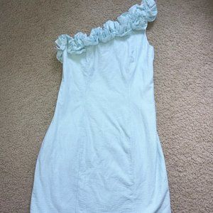 Lilly Pulitzer Light Blue One-Shoulder Dress
